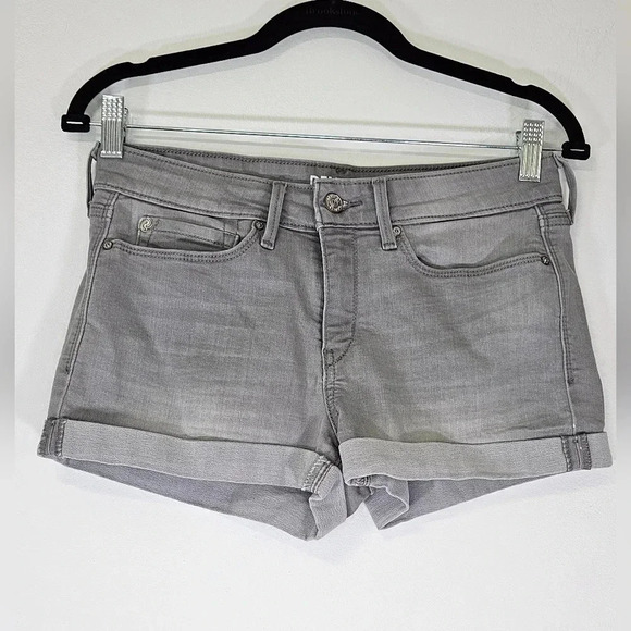 Levi's denizen shortie grey shorts size 7/28 - Picture 1 of 4